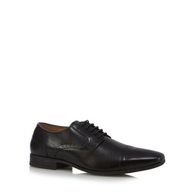 Henley Comfort Black leather lace up shoes